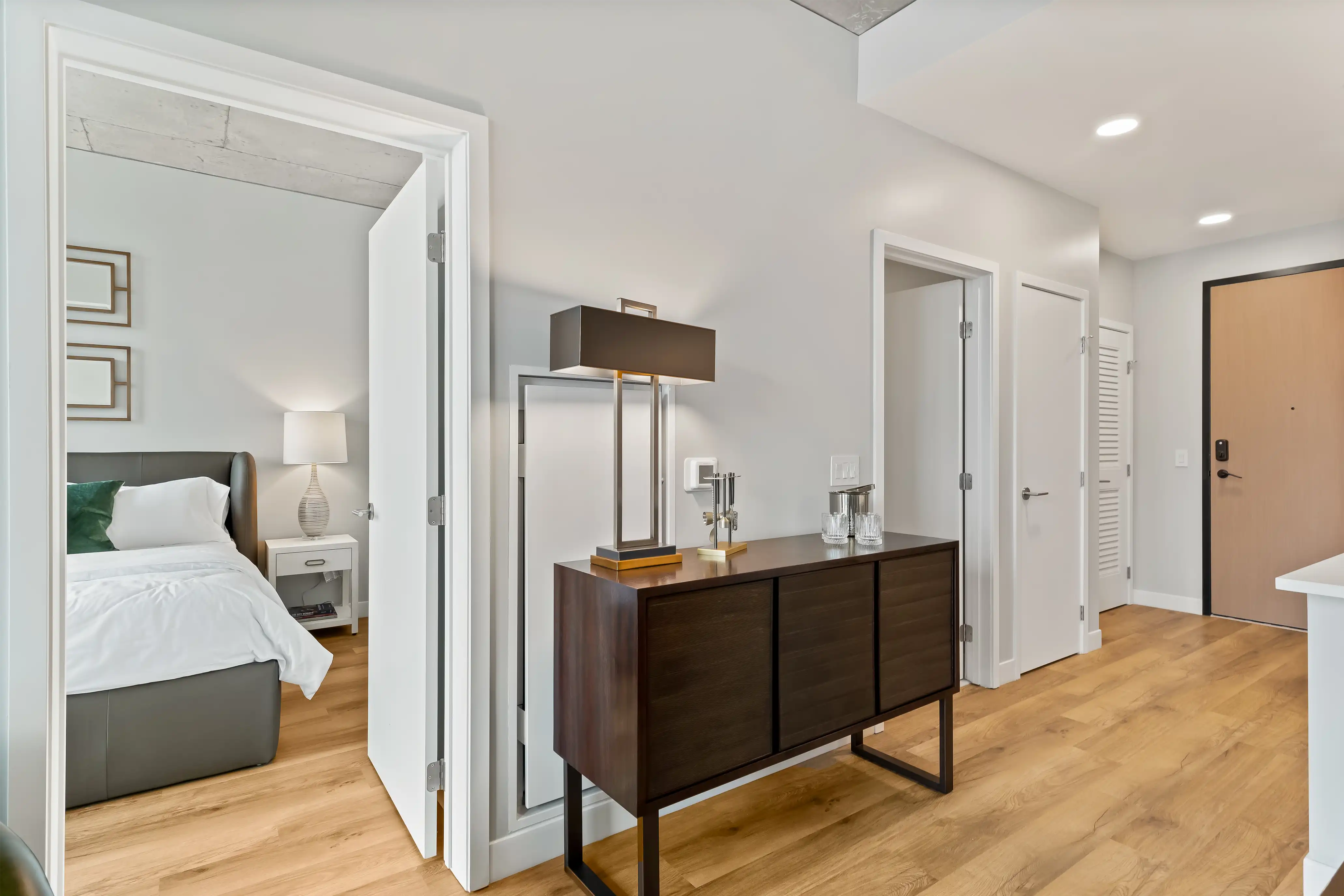 One bedroom residence interior